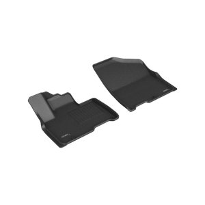 Kia Carnival Floor Mats - Front - 3D MAXpider - Kagu Series - Black - 2022+ Kia Carnival Floor Mats - Front - 3D MAXpider - Kagu Series - Black - 2022+